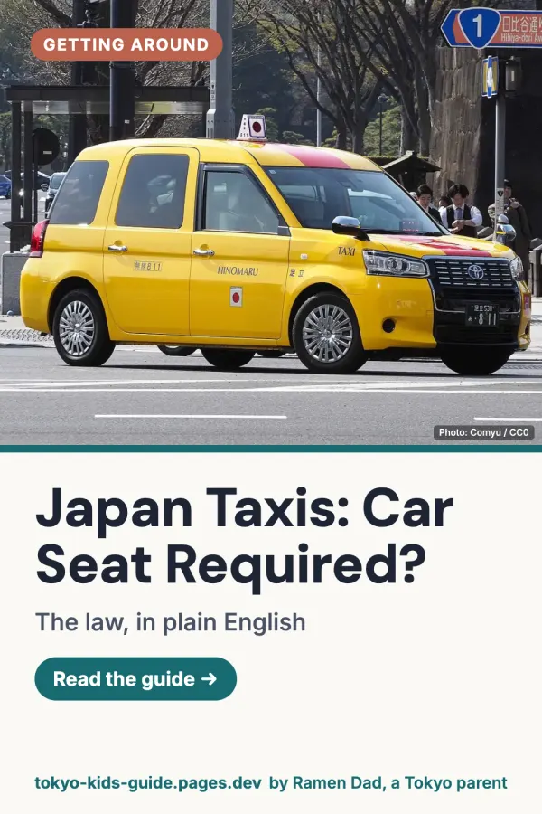 Pinterest pin: Car Seat Laws in Japan: Taxis, Uber and Rental Cars