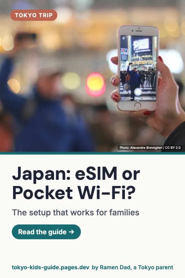 Pinterest pin: Japan eSIM for Families: One per Phone or Share the Data?