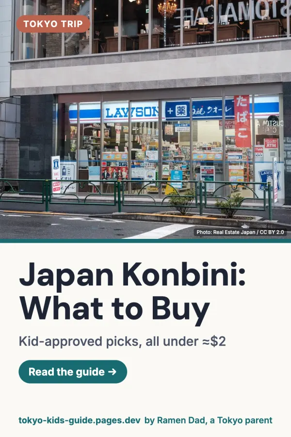 Pinterest pin: Konbini Food for Kids: What to Buy at 7-Eleven, Lawson and FamilyMart